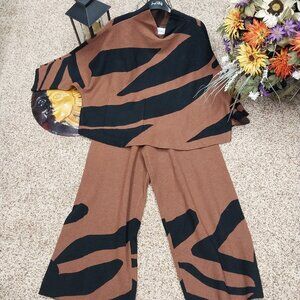 Joseph Ribkoff Brown and Black Pantsuit
